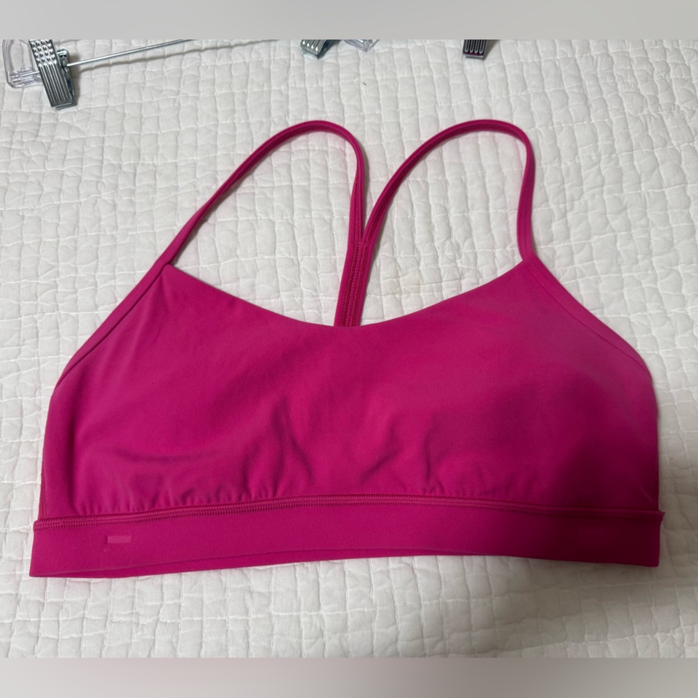 Lululemon flow Y bra in hot pink